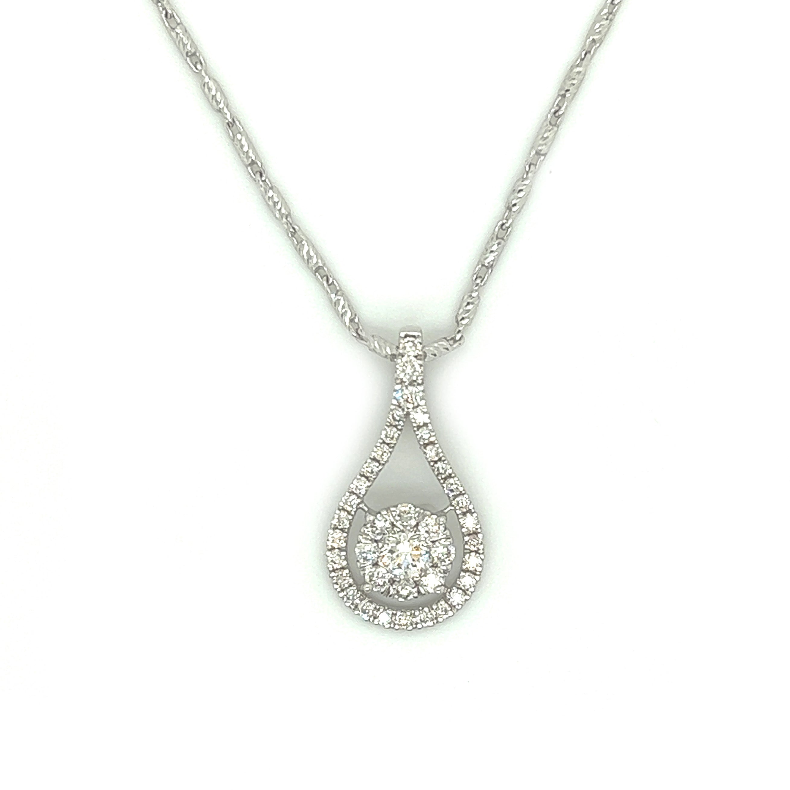 Diamond Pendant w/ Necklace - White Carat - USA & Canada