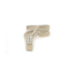 Diamond Cursive Letter "L" Pendant - White Carat - USA & Canada