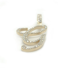 Diamond Cursive Letter "G" Pendant - White Carat - USA & Canada