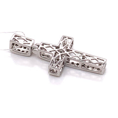 1.00 CT. Diamond Cross Pendant White Gold 14K - White Carat - USA & Canada