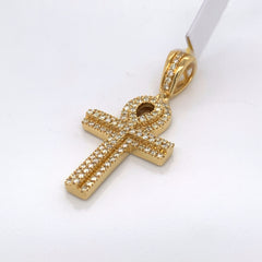 0.97 Ct Diamond Ankh Gold Pendant Pendants